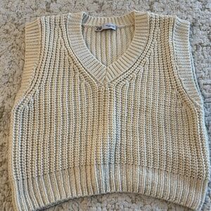 Zara cotton/poly crop knit vest